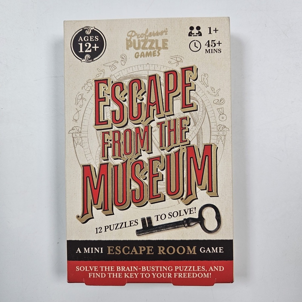 Professor Puzzle Escape From‎ The Museum Game Mini Escape Room NEW